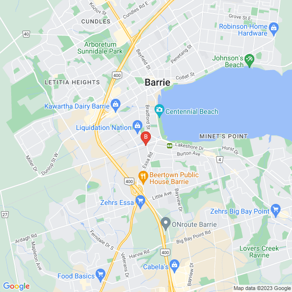 Avita Beauty Center location map: Unit 1 - 250 Innisfil St., Barrie, ON